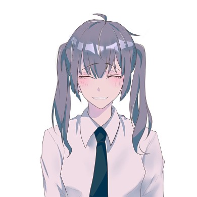 二次元日系双马尾校园女生