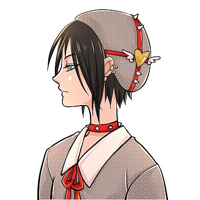 二次元帅气女生侧脸
