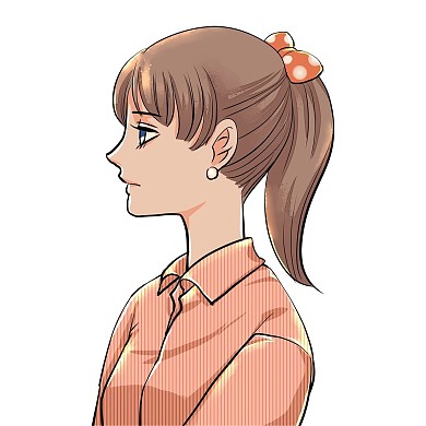 二次元少女侧面微信头像