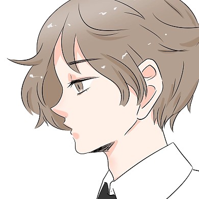 男孩侧脸二次元微信头像