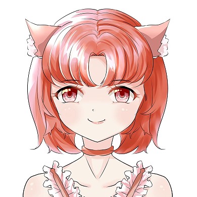二次元动漫猫耳女孩微信头像
