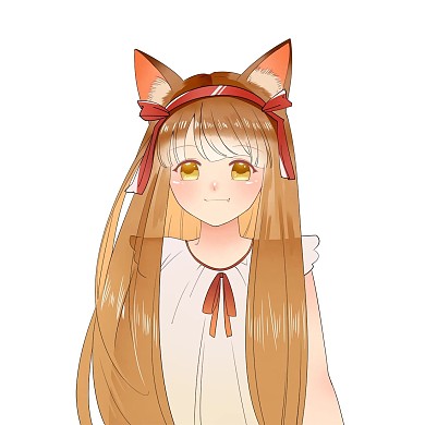 二次元漫画人物猫耳女孩微信头像