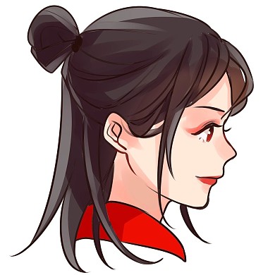 女生侧脸二次元微信头像