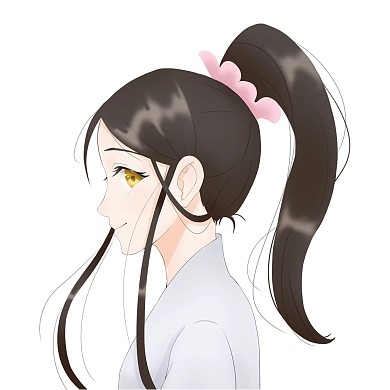 二次元女生侧脸微信头像