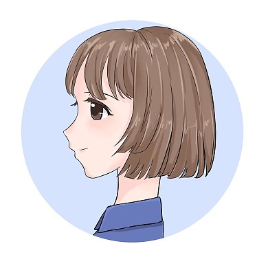女生侧脸二次元微信头像