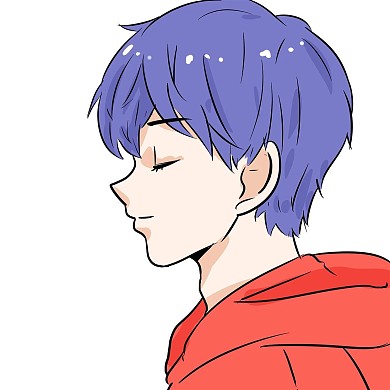 帅气男孩侧脸二次元微信头像