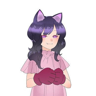 二次元漫画人物猫耳女孩微信头像