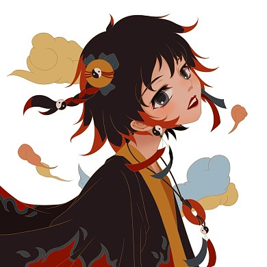 国潮二次元少女微信头像