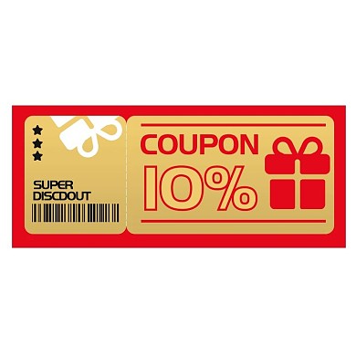 跨境电商-优惠券简约红色