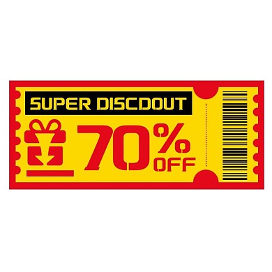 跨境电商优惠券简约红色渐变