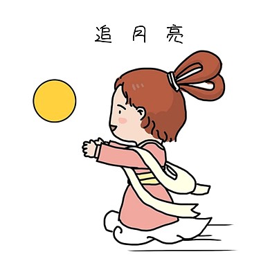 千库编辑原创中秋嫦娥卡通表情包