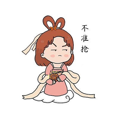 千库编辑原创中秋嫦娥卡通表情包