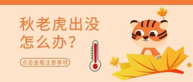 千库编辑原创秋老虎出没怎么办老虎黄色简约公众号首图