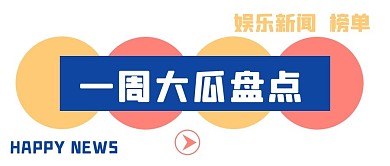一周大瓜盘点文字蓝色橙色简约公众号首图