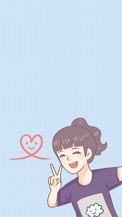 千库编辑原创情侣壁纸蓝色浪漫唯美手机壁纸
