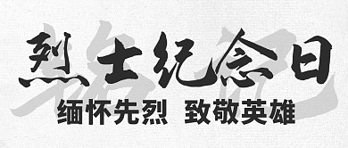 烈士纪念日致敬英雄灰色简约公众号首图