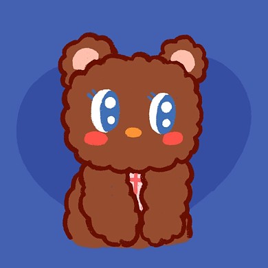 千库编辑原创可爱兔子熊情侣头像蓝色日韩风微信头像