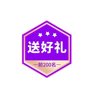 促销优惠紫色渐变电商通用标签