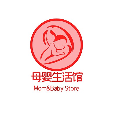母婴店LOGO母婴生活馆简约字体LOGO