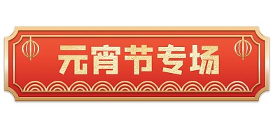 双11元宵节金色标题栏
