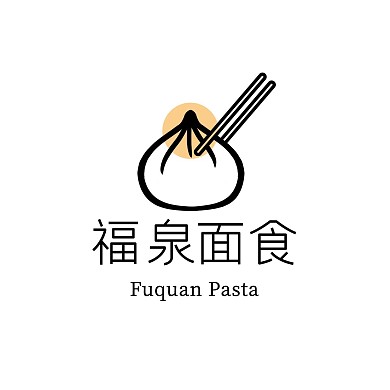 Logo包子黑色简约新中式配图