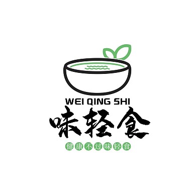 碗黑色简约美食品牌logo