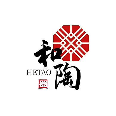 几何红色大气简约陶艺品牌logo