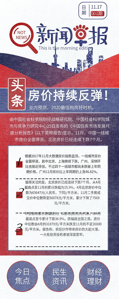 新闻早报热点资讯报道信息长图