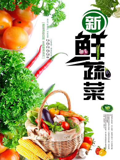 绿色新鲜蔬菜海报