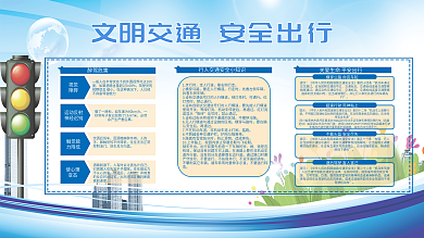 文明交通安全出行安全公益宣传展板