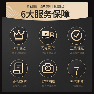 发货快递说明售后服务主图正品保障直通车图