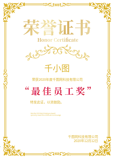 欧式花纹典雅荣誉证书