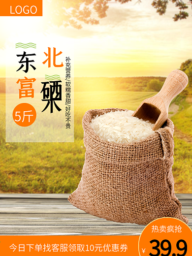 淘宝食品五谷杂粮东北大米小米主图模板
