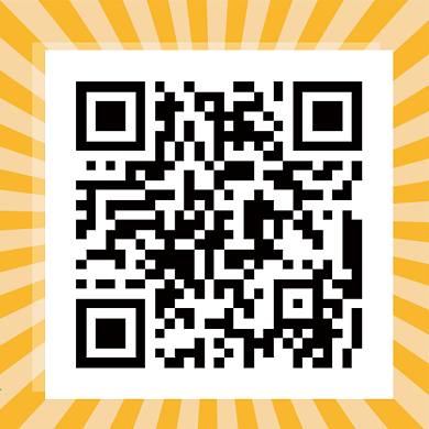 简约橘色发射性背景创意二维码