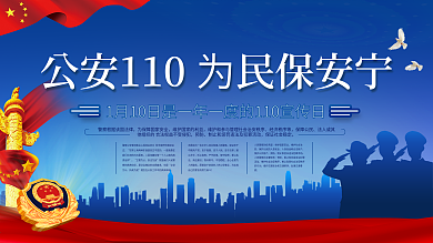 全国110宣传日展板