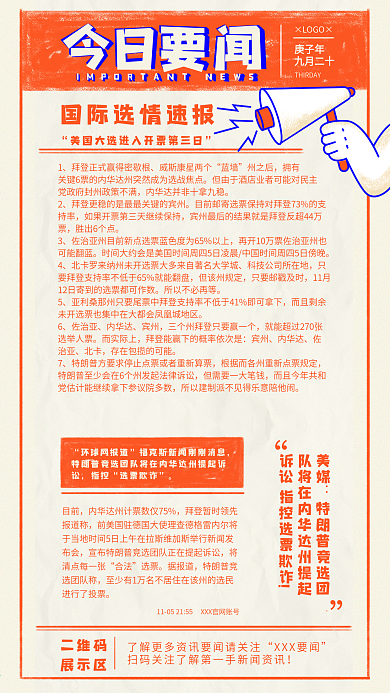 今日要闻手机海报