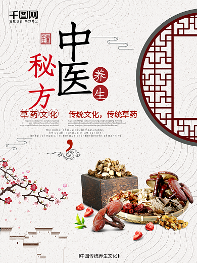 古典中国风中医医药养生保健促销海报
