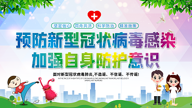 学校预防新型冠状病毒内容展板