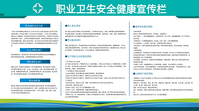 职业卫生安全健康宣传栏