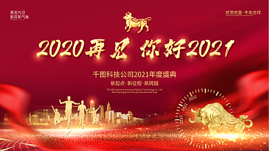 新年年会2020再见你好2021展板