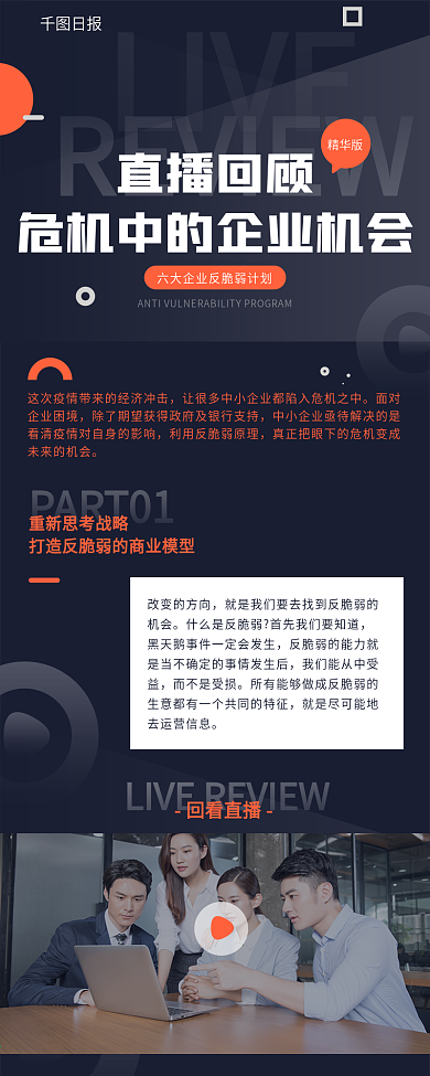直播预告回顾简报报告长图文章长图
