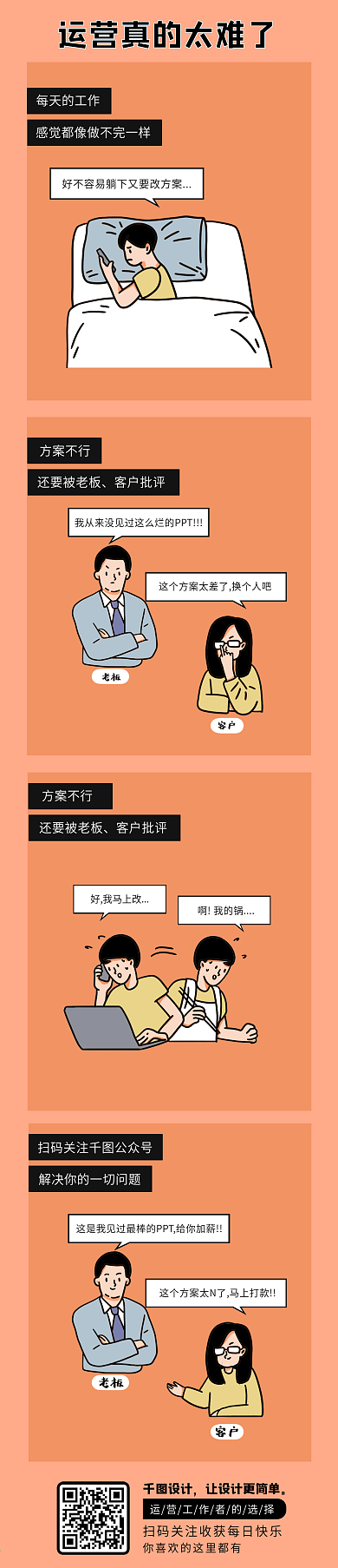 太难了漫画卡通条漫长图