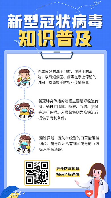 新年春节小年新冠病毒肺炎防疫疫情知识宣传