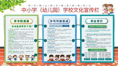 开学事项准备类展板（宣传栏使用）