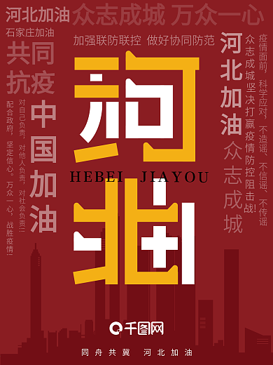 河北加油公益海报