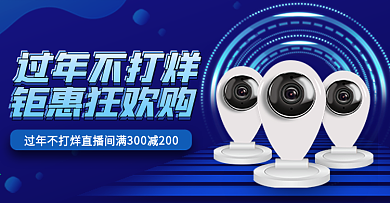 科技风过年不打烊年货节春节海报胶囊入口图