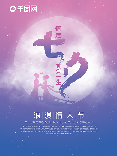 浪漫七夕甜蜜海报