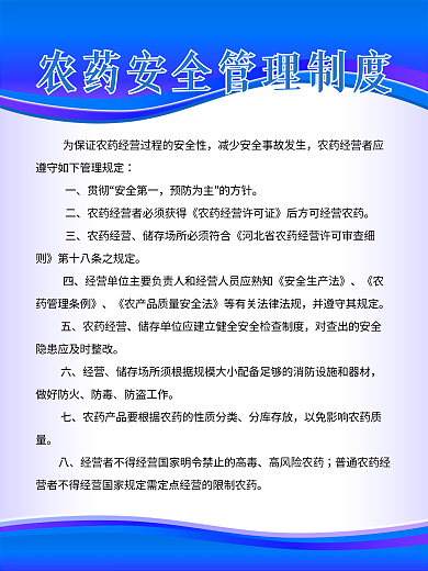 农药安全管理制度海报展板背景