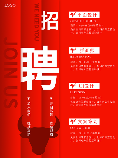2021牛年人才招聘海报