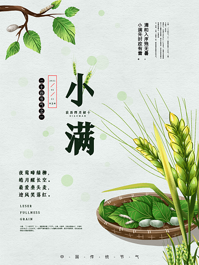 小满节气海报节日海报